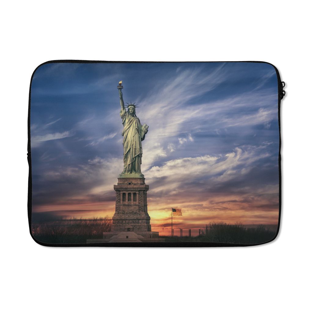 MuchoWow Laptop Hülle 14 ZollDie Freiheitsstatue in den Vereinigten Staaten in der Bucht von New York Laptoptasche - Laptoptasche - Stoßsicher ...
