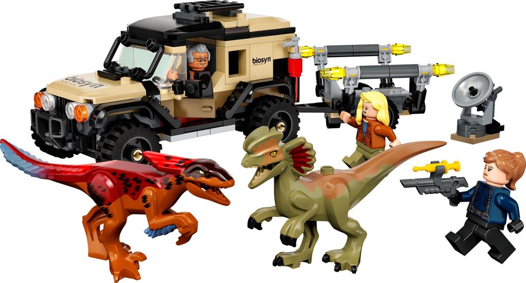 Pyroraptor en Dilophosaurus vervoeren - LEGO 76951 Productafbeelding 