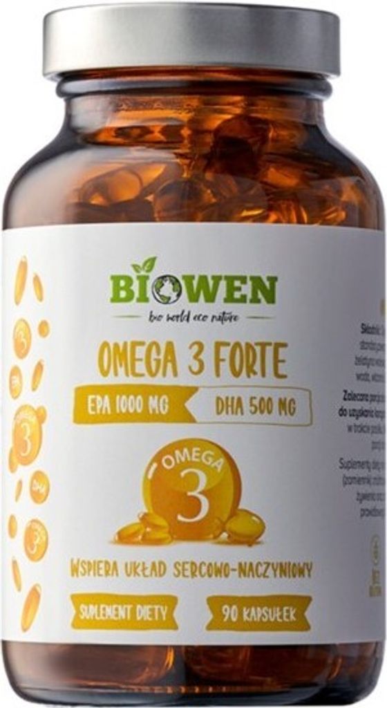 Biowen Omega 3 Forte 1000 mg EPA 500 mg DHA 90 Kapseln