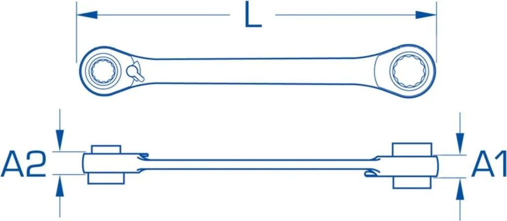 Clé polygonale à cliquet double pour mécanique auto et travaux de précision - 10