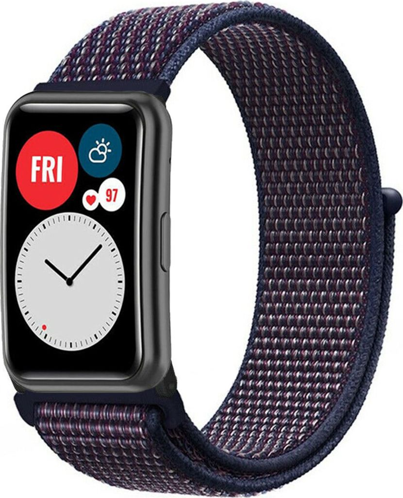 Strap-it Huawei Watch Fit New Nylonarmband (Indigoblau)