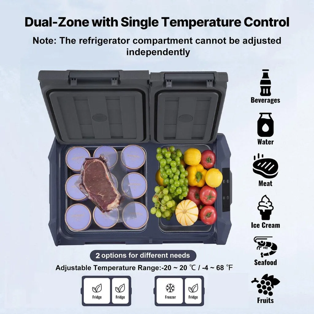Réfrigérateur portable 32 L pour camping, van et route - Double usage