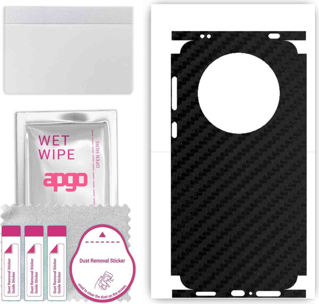apgo Rückseite + Seiten Schutzfolie, Skin, kompatibel mit Huawei Mate 60 Pro Plus, Hinten Displayschutzfolie aus Vinylfolie, kratzfest, einfache M...