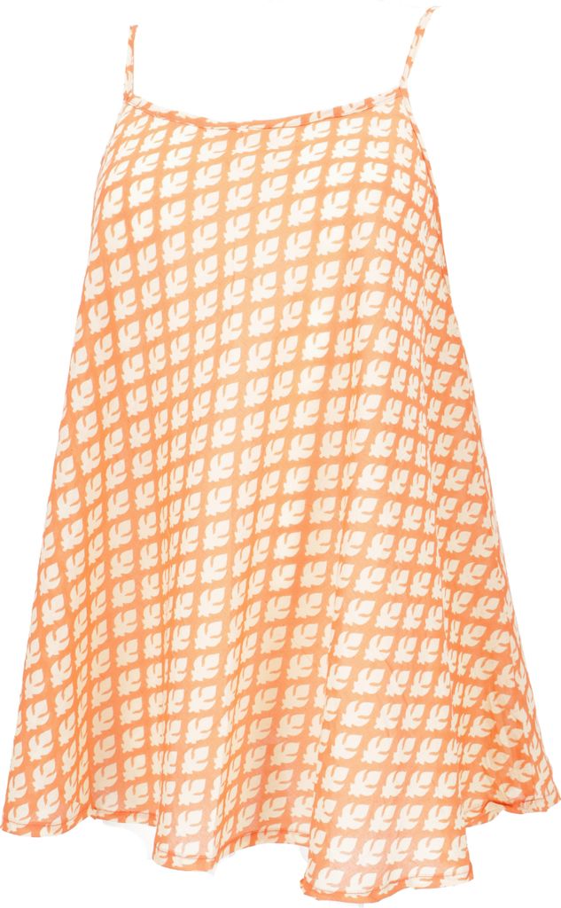 Boho Trägertop, Luftiges Top aus Baumwolle - Orange, Damen, Produktbild 