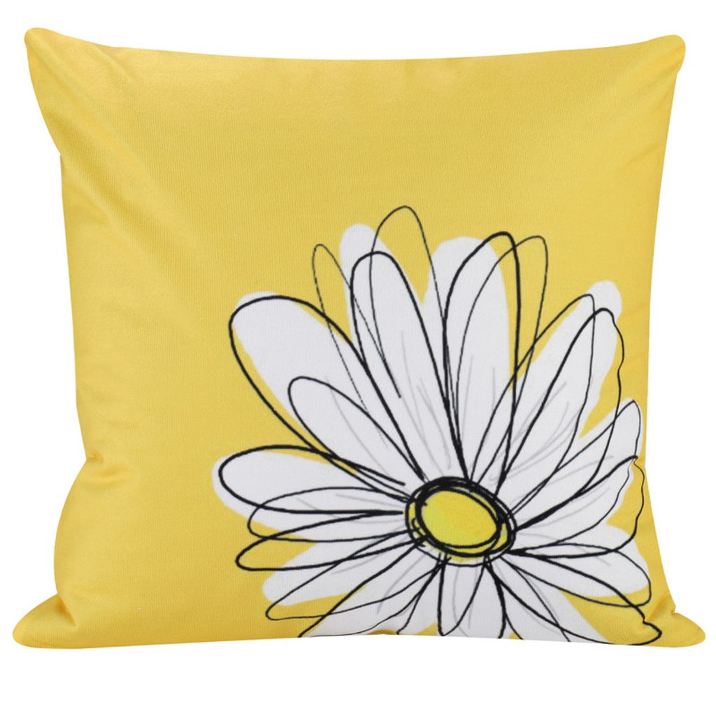 (Žlutá) 45 x 45 cm Sada 4 dekorativních povlaků na Obrázek produktu 4