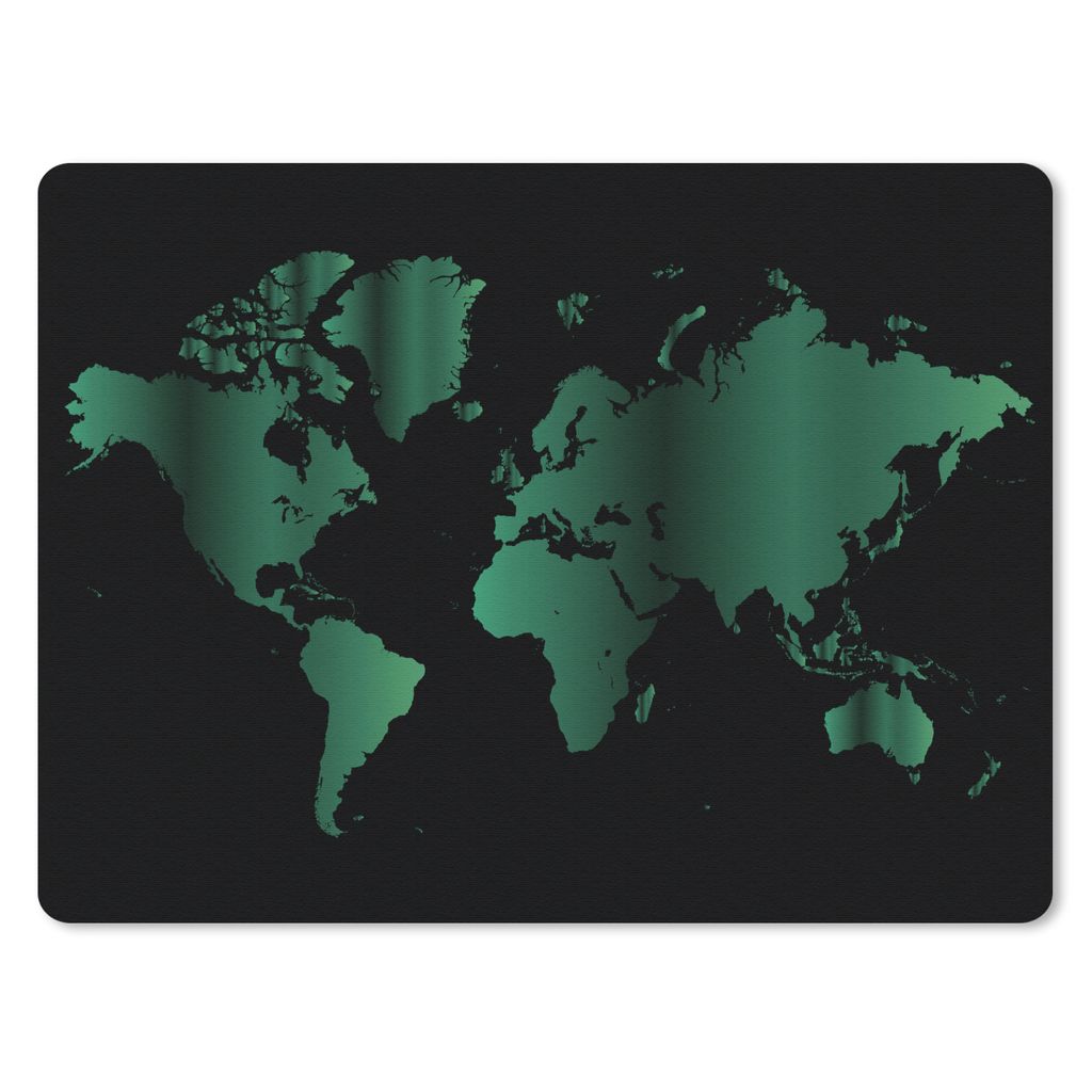 MuchoWow Mauspad Mousepad Weltkarte - Rosa - Glänzend 40x30 cm - Mousepads - Maus Mat - Pad - Mausunterlage - Anti Rutsch