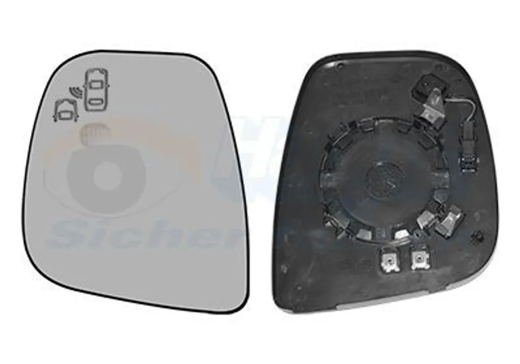 Miroir de rechange gauche asphérique pour Opel Vivaro C et Proace 2016+