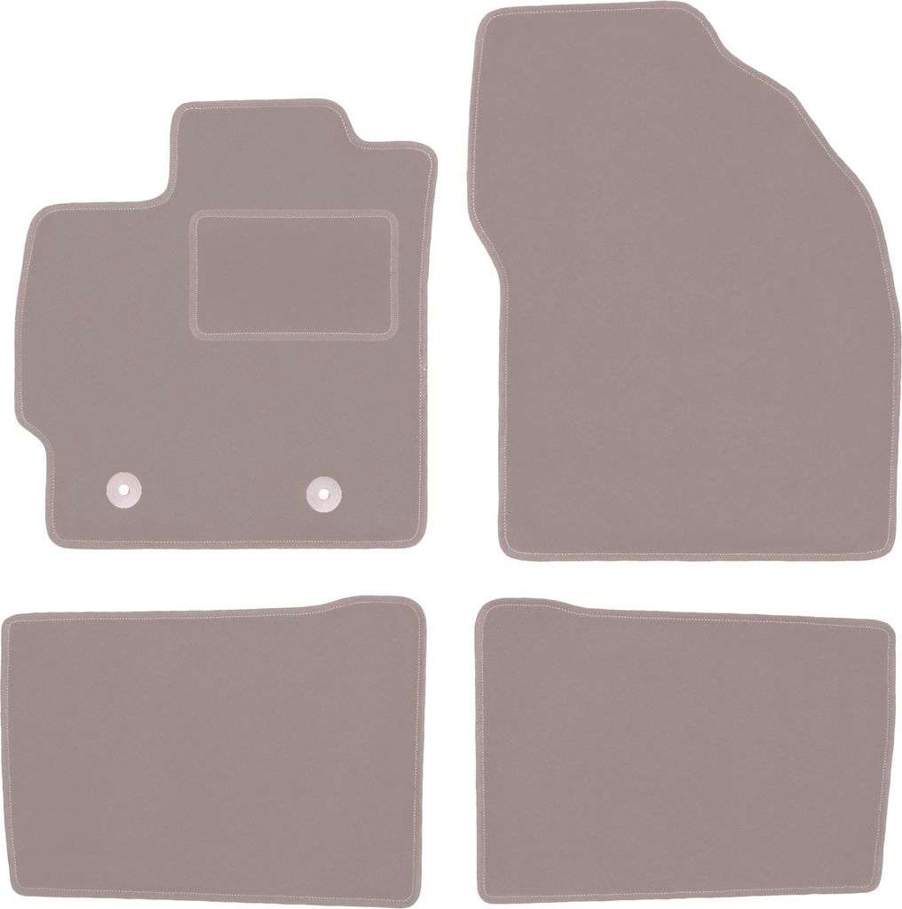 Velours-Autoteppiche für: Toyota Prius III Hatchback (2009-2011) Beige