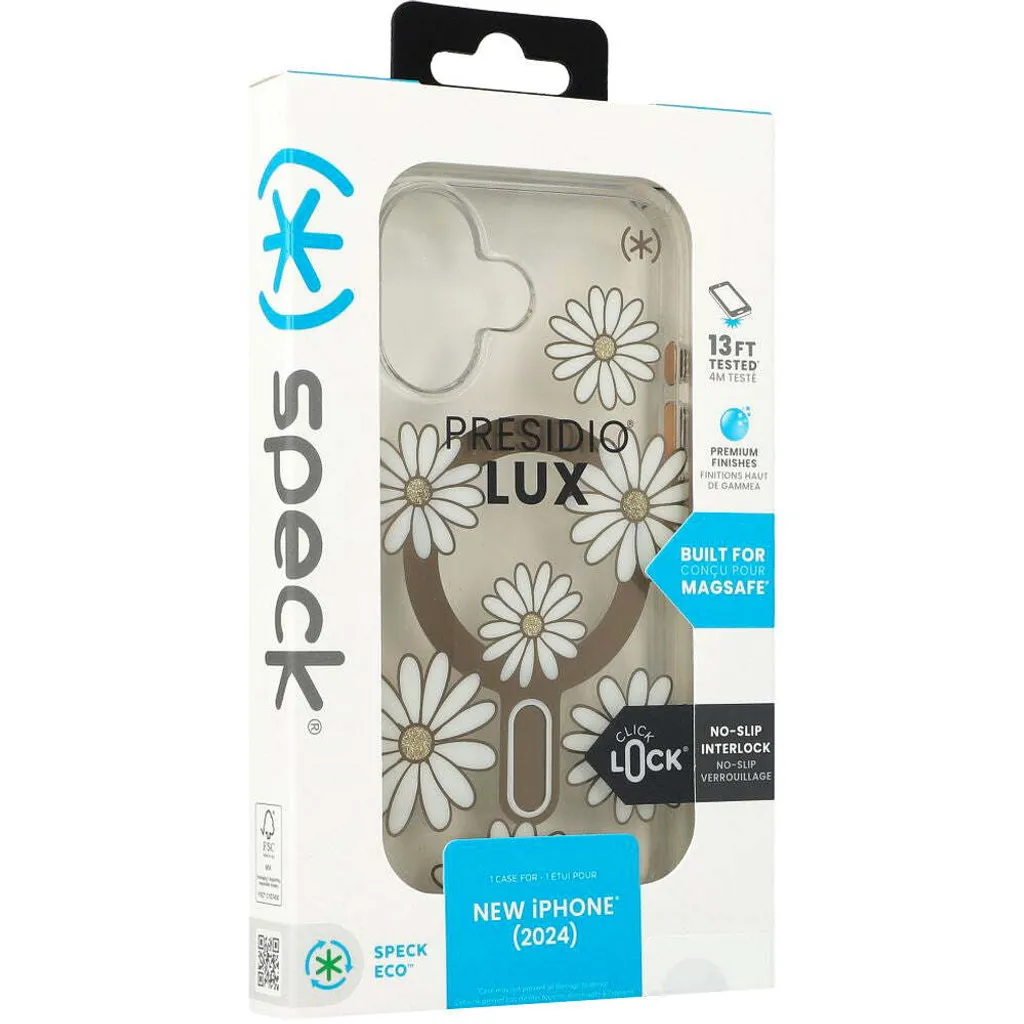 Étui de Protection iPhone 16 MagSafe Speck Presidio Lux Fleurs et Or - 23