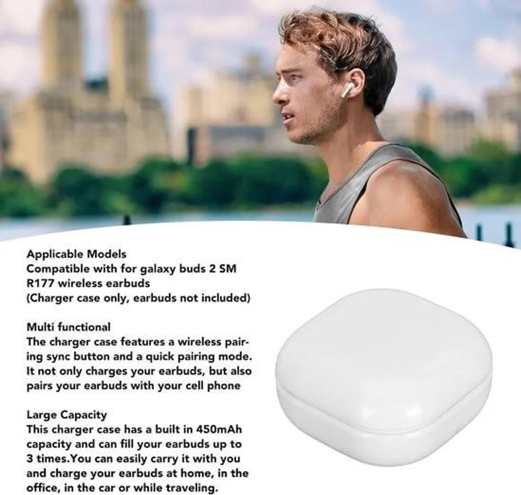 Boîtier Galaxy Buds 2 SM-R177 avec Charge Induction et Appairage Rapide