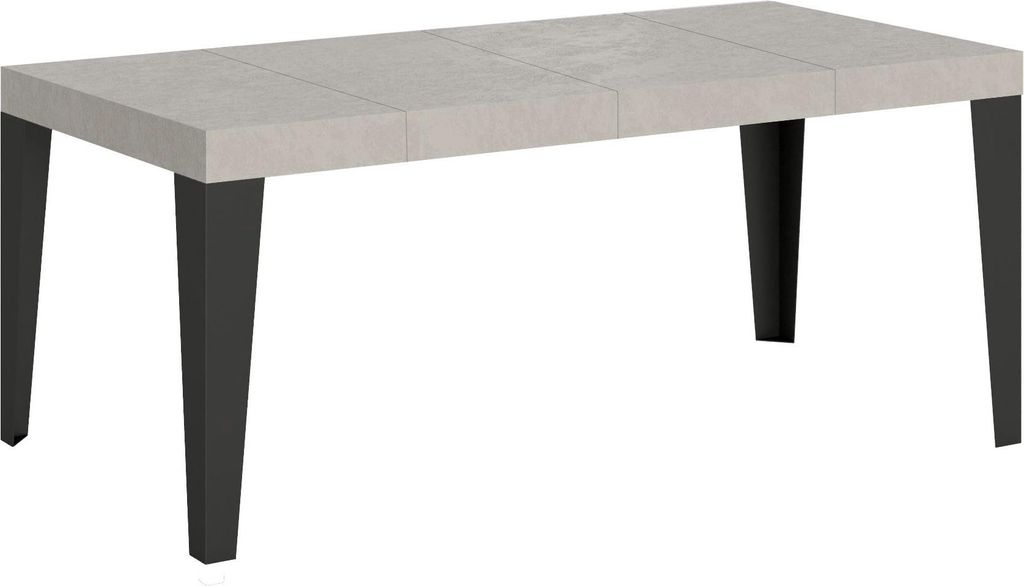 Ausziehtisch 120/224x90 cm Flame Premium Kaschmir Beine anthrazit