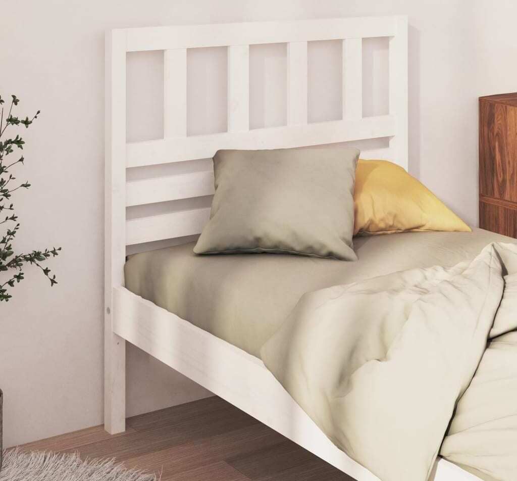 "Rabatt" Bettkopfteil modern - Kopfteil für Bett - Weiß 81x4x100 cm Massivholz Kiefer - Kopfteile CC21127