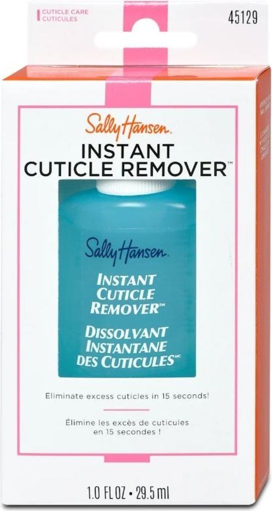 A product shot of Sally Hansen Instant Cuticle Remover packaging.