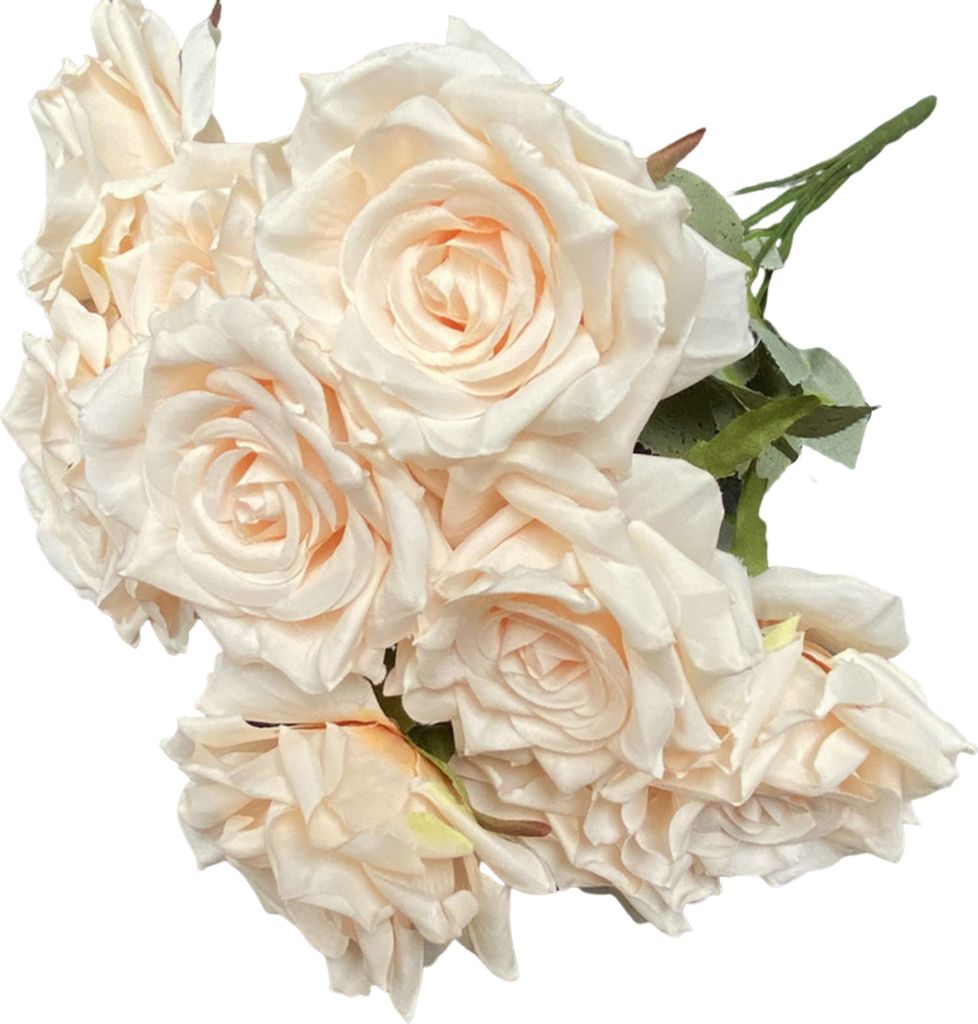 1 Bouquet Künstliche Rose realistisch nicht mit dem Bewässerung nicht verblüffend zu sorgen 9 Kopffotografie Requisiten falsche Blume für Deskt...