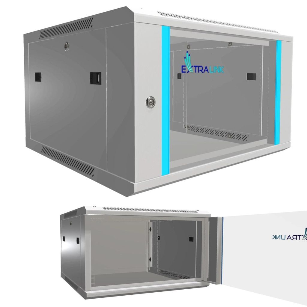 Extralink 19" Rack skrinka 9U nástenná 600x450 mm sivá Obrázok produktu 