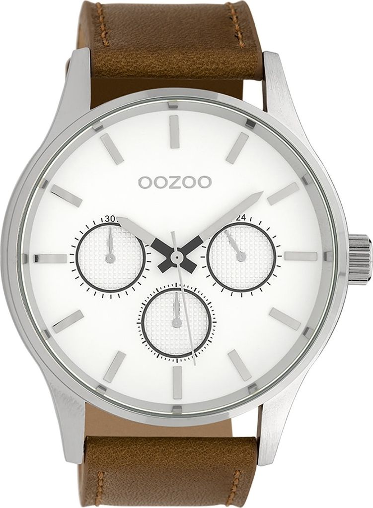 Oozoo Armbanduhr braun Leder Timepieces Herren Analog-Quarzuhr UOC10045