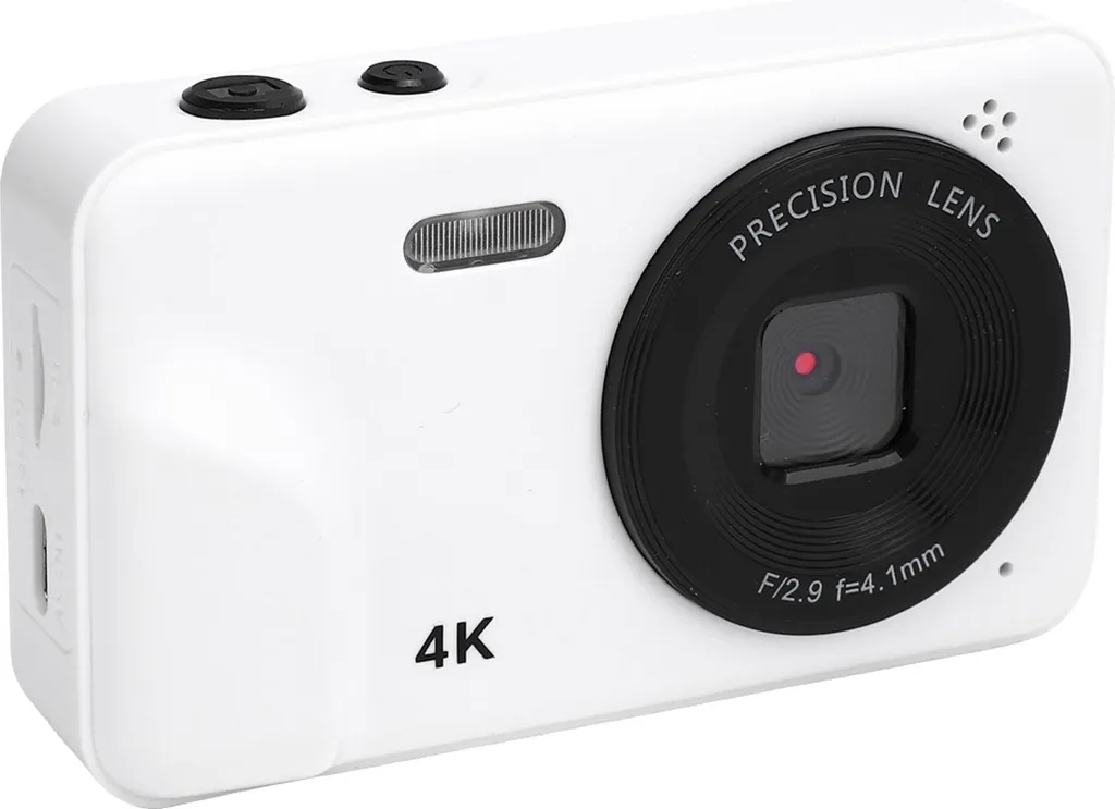 Appareil photo numérique 48MP 1080P avec autofocus et zoom 5x Blanc