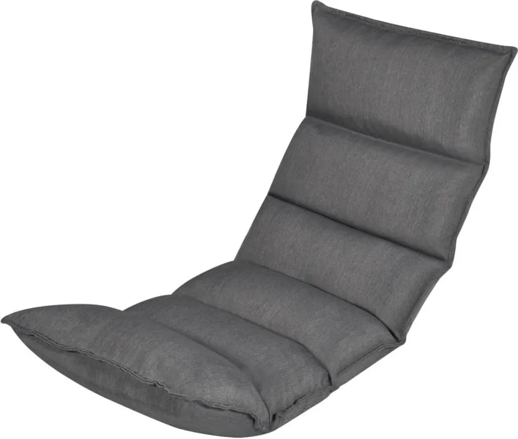 Fauteuil de sol gris tissu : fini le mal de dos en étant assis par terre