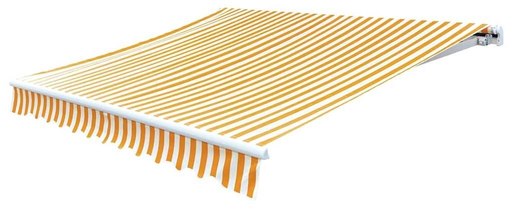 vidaXL Náhradný materiál na markízu, žltá a biela farba, Obrázok produktu 