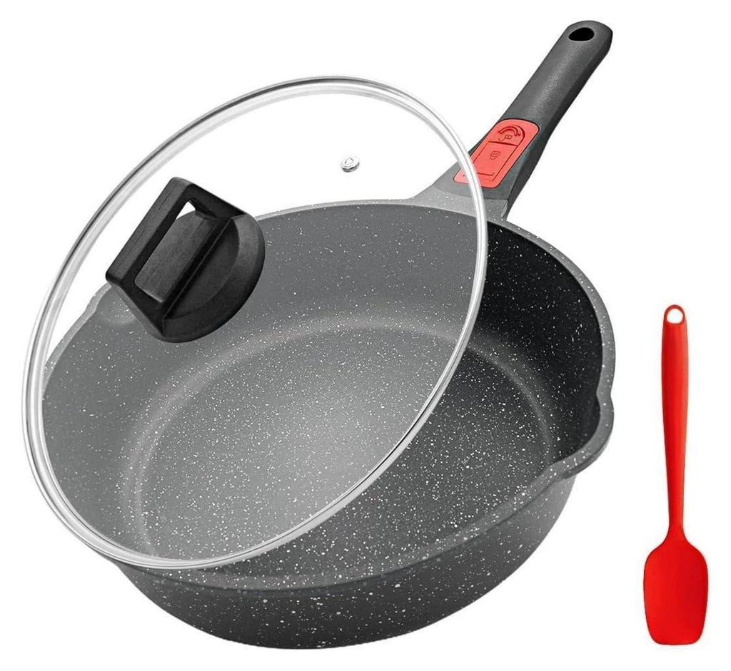 Bobikuke Pfanne 24 cm mit Deckel - Antihaftbeschichtet & Produktbild 