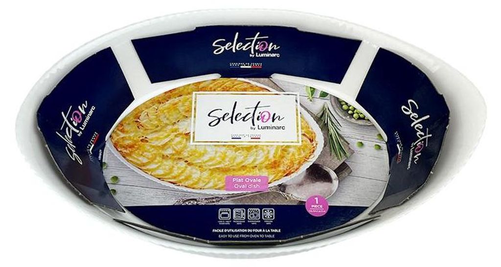 Luminarc - Servierschale - Selection Oval - ofenfest bis 250°C - weiß - 32,5 x 2