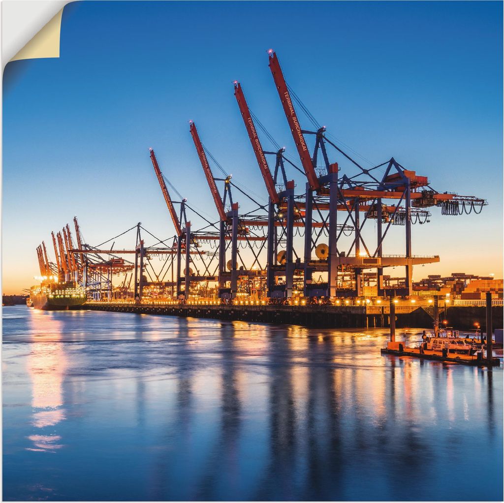 ARTland Wandbild, selbstklebend Hamburg Container Terminals Größe: 30x30 cm
