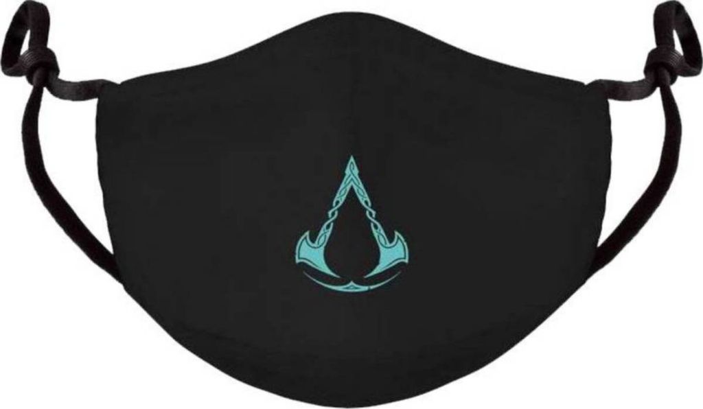 Assassin's Creed Valhalla - Mund-Nasen-Maske - schwarz Logo