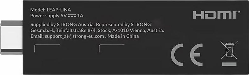 STRONG - 2K Android TV Streaming Stick - Leap-UNA - Wi-Fi 5 - Chromecast Built-in - Compatibel