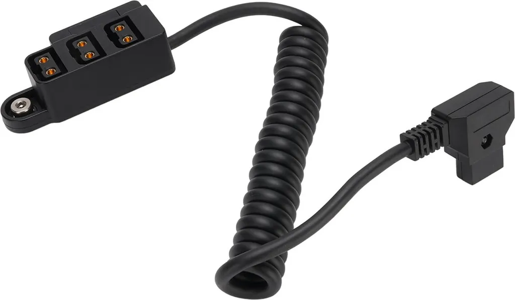 Cavo Splitter D-Tap 3 Porte con Display LED per Batterie V-Mount Professionale