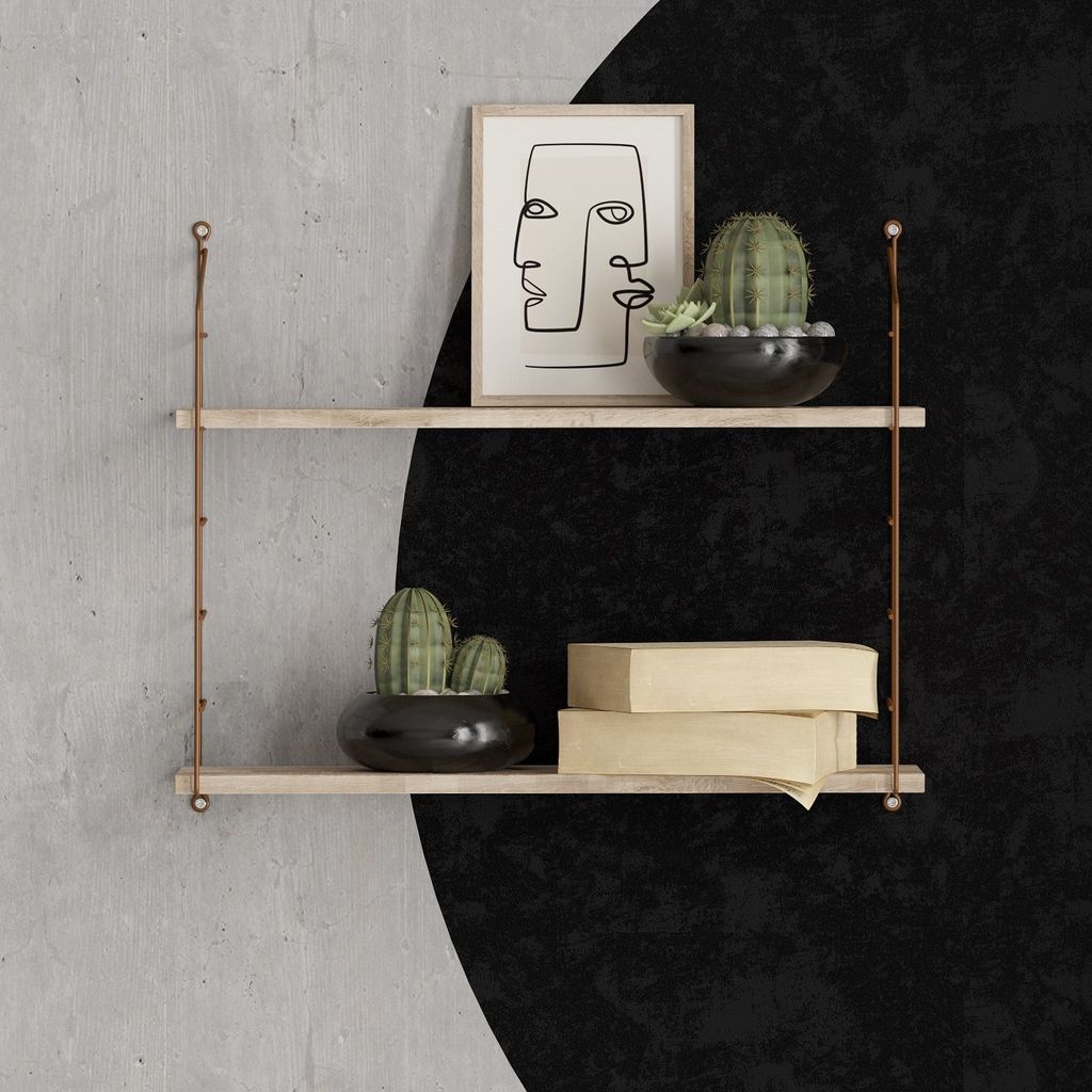 Skye Decor, Armoni 2'li - Sacramento, Wandregale, Braun, 72 x 58 x 20 cm