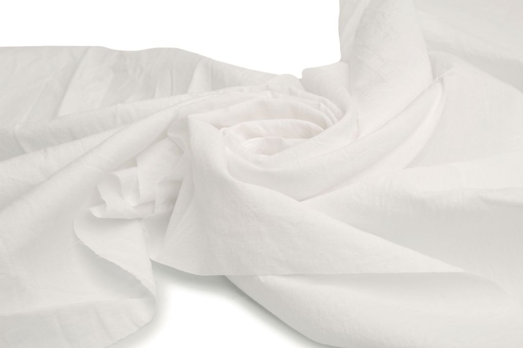 Tissu crêpe de coton, crêpe de coton, blanc, 50 x 152 cm Image du produit 