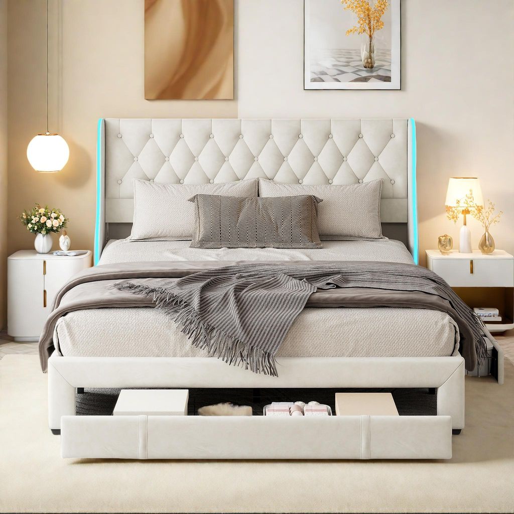 Fortuna Lai Polsterbett 160x200cm, Doppelbett mit Produktbild 