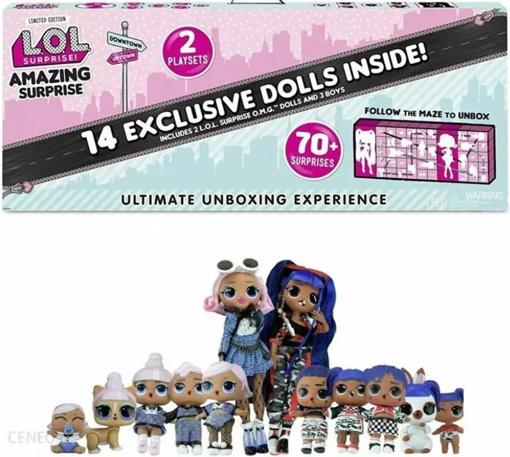 Coffret Jouet L.O.L. Surprise 2-en-1 avec 14 Figurines et Accessoires