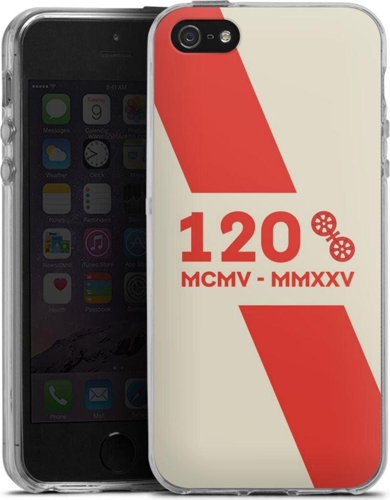 DeinDesign Handyhülle für Apple iPhone 5s Silikon Hülle Case Smartphone Schutzhülle 1. FSV Mainz 05 E.V. 120 Jahre Bundesliga