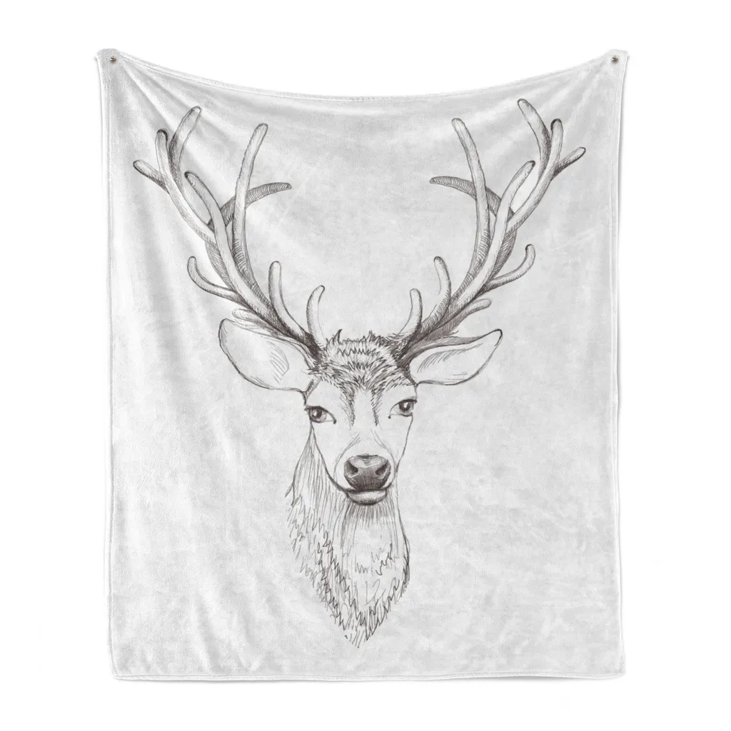 Plaid Design Cervo ABAKUHAUS 125x175 cm - Arredo Chic Tortora