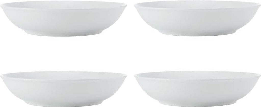 Weiße Pastakommen - Zeitloses Porzellan - Set von 4 - 23cm