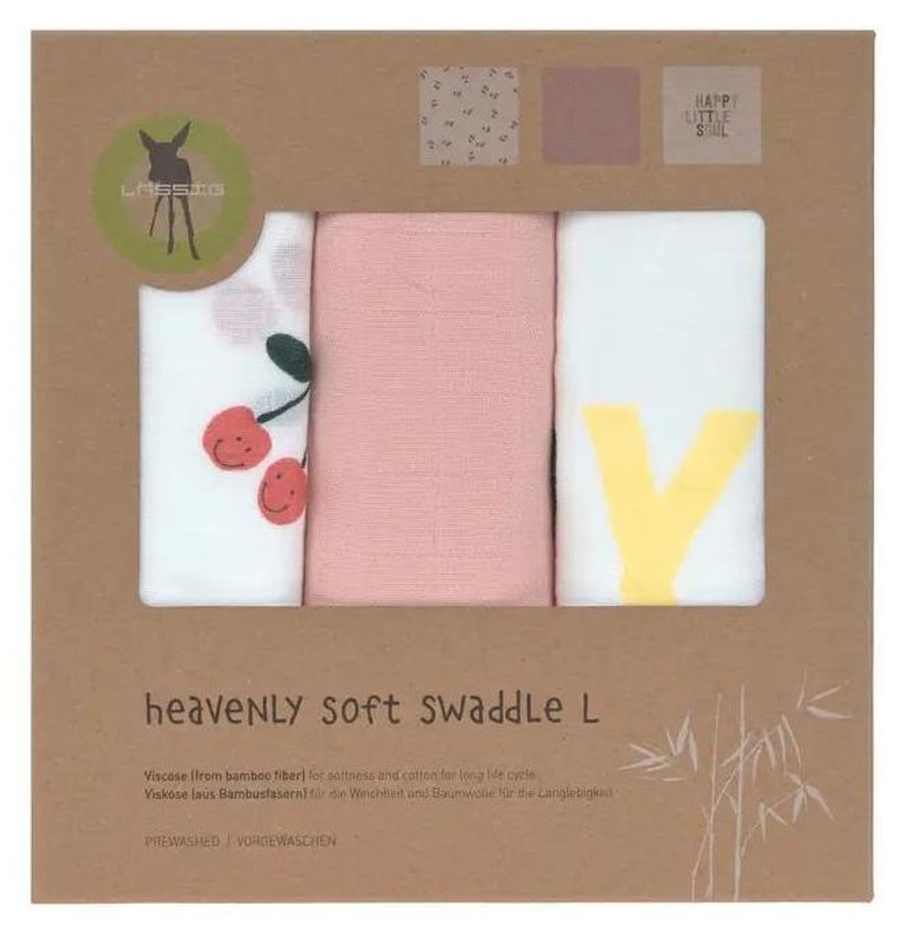 Lässig Heavenly soft Swaddle L Happy Fruits Cherry