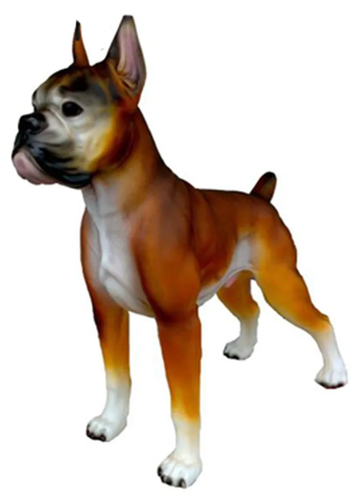Statue Chien de Combat Résine 48cm - Décoration Grand Format Incassable