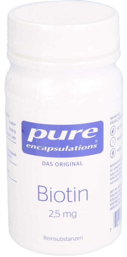 Pure Encapsulations Biotine 2,5 mg Gélules 60 Pcs Image du produit 