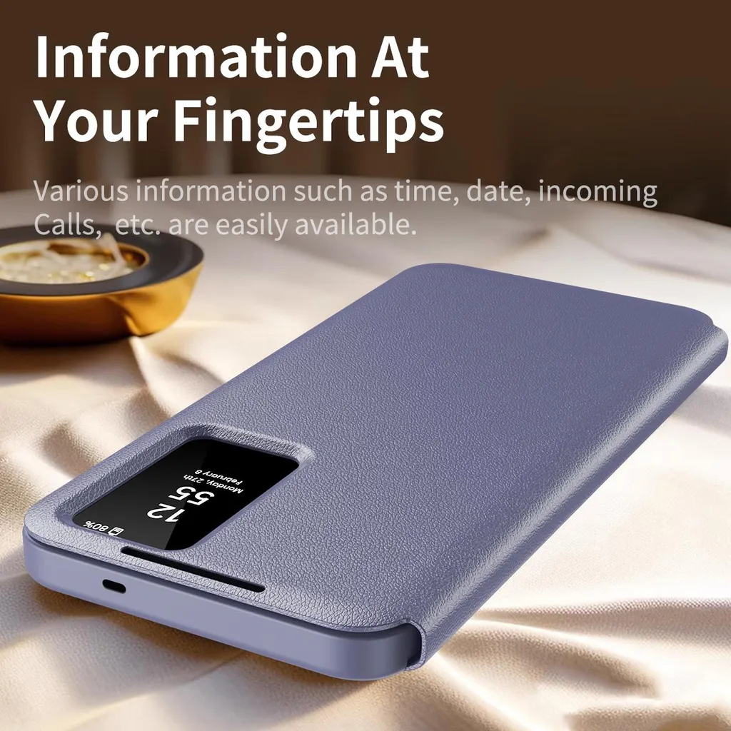 Cover a Libro Samsung S26+ Viola Smart View: Eleganza Professionale - 5