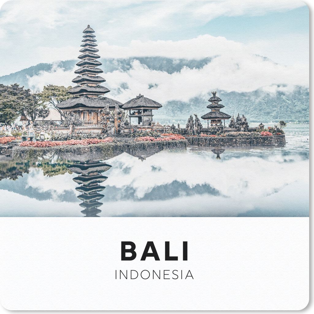 MuchoWow Mauspad Mousepad Bali - Indonesien - Wolken 20x20 cm - Mousepads - Maus Mat - Pad - Mausunterlage - Desk Mat - Bureauartikeln