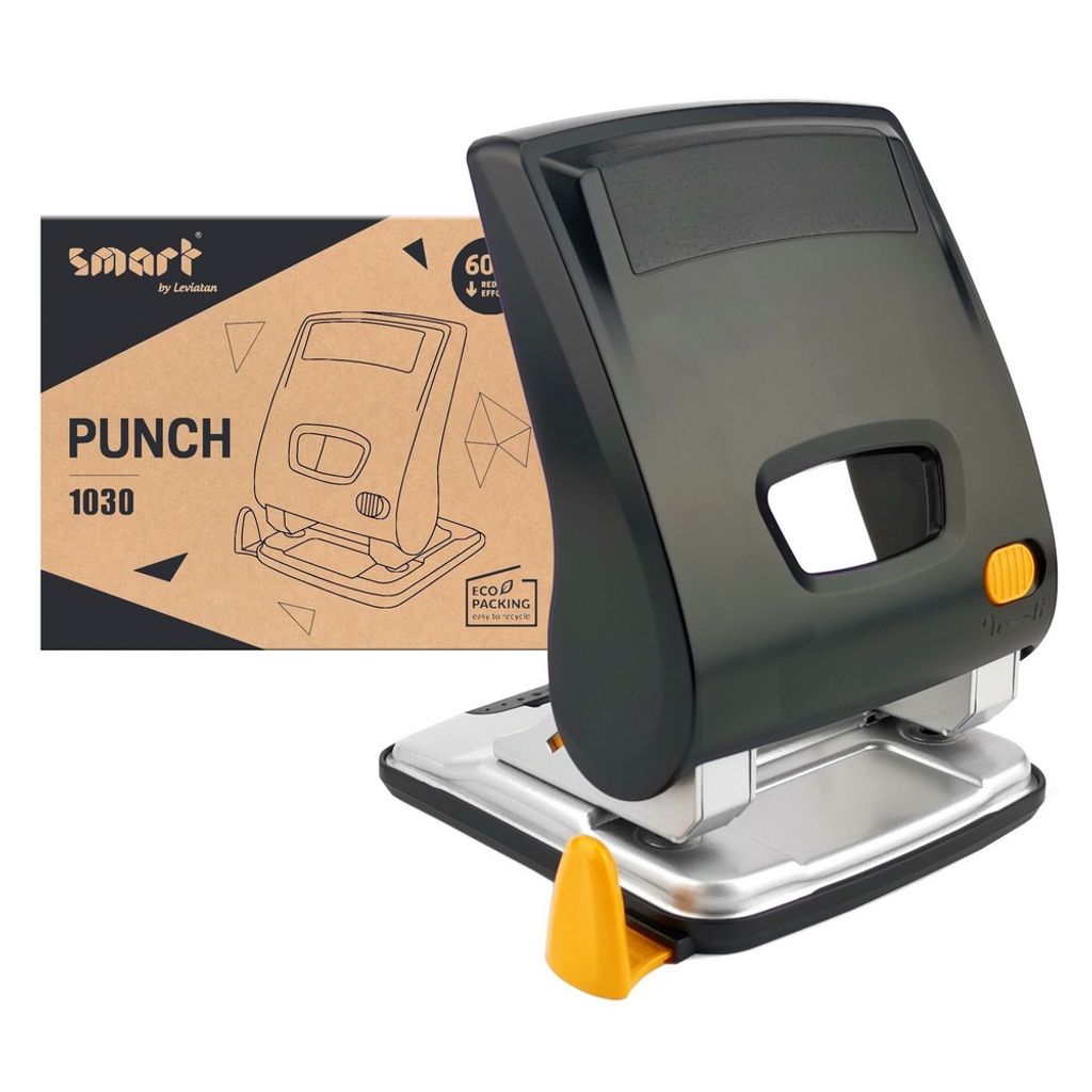 SMART 1030 Less Effort Locher 60% Reduzierter Kraftaufwand Hochwertiges Ergonomisches Gehäuse Anschlagschiene mit Formatvorgaben Papierlocher Bür...