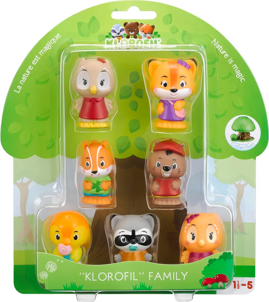 Jouet Premier Âge Famille Klorofil 7 Figurines pour Arbre Magique