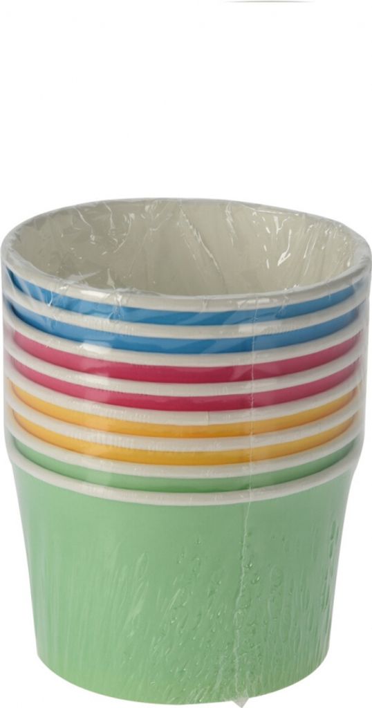 Set mit 8 Servierschalen von Excellent Houseware, Kraftpapier, 11 x 7,5 cm, mehrfarbig