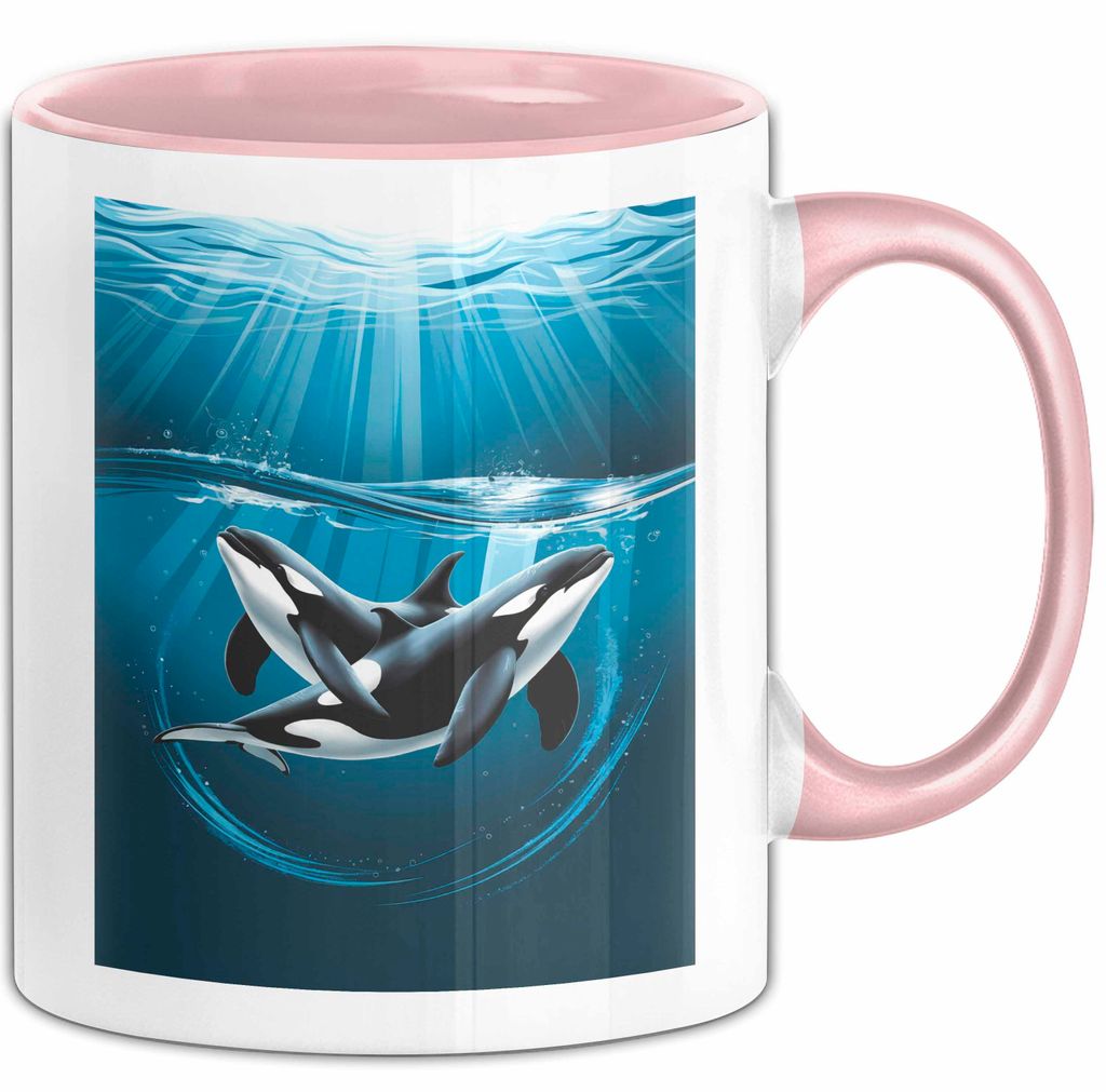 Wal Tier Tasse Geschenk Lustige Geschenkidee Spruch (Rosa)