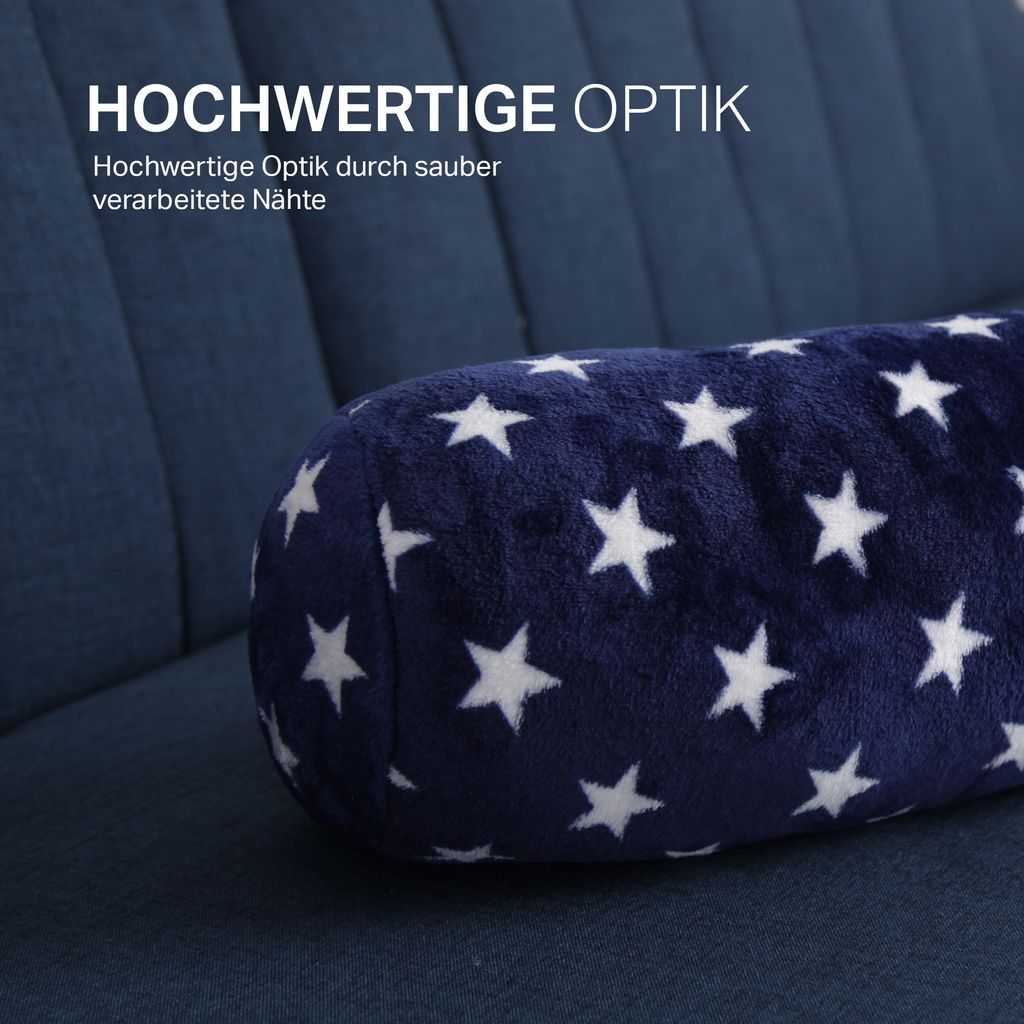 Miaogoo Nackenrolle 20x80cm - Weiches Rollkissen Für Sofa Und Bett Grau