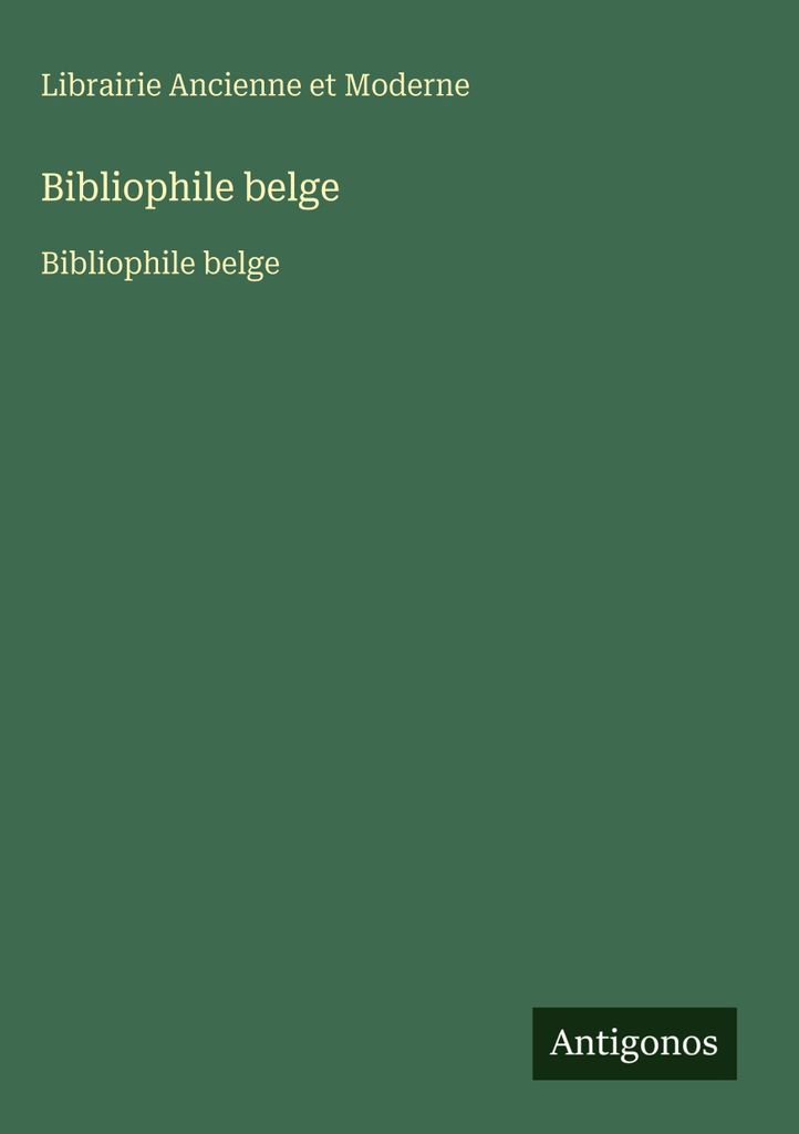 Bibliophile belge