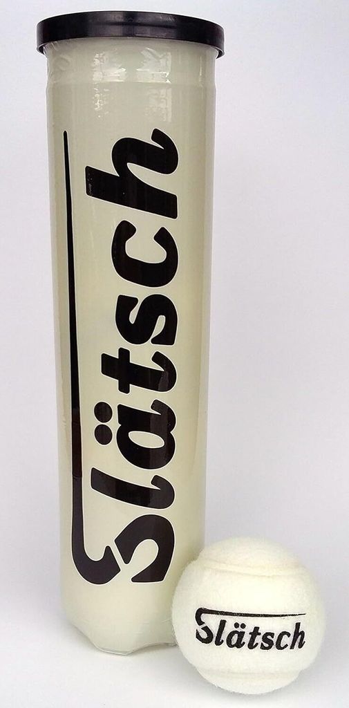 Slätsch - Weiße Tennisbälle 4er Pack - Professionelle Tennis Druckbälle