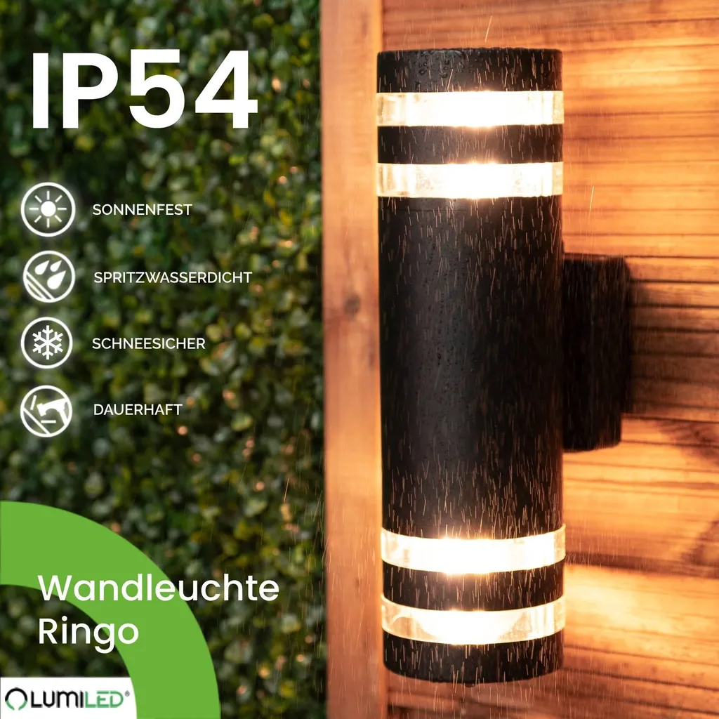 Applique Murale Extérieure E27 Lampe de Jardin Étanche IP54 pour Terrasse - 16