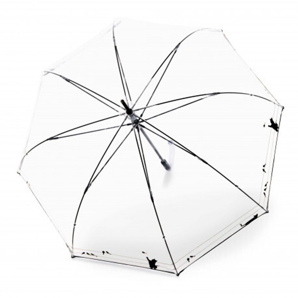 Knirps Stockregenschirm Regenschirm C.760 Stick Transparent Play transparent